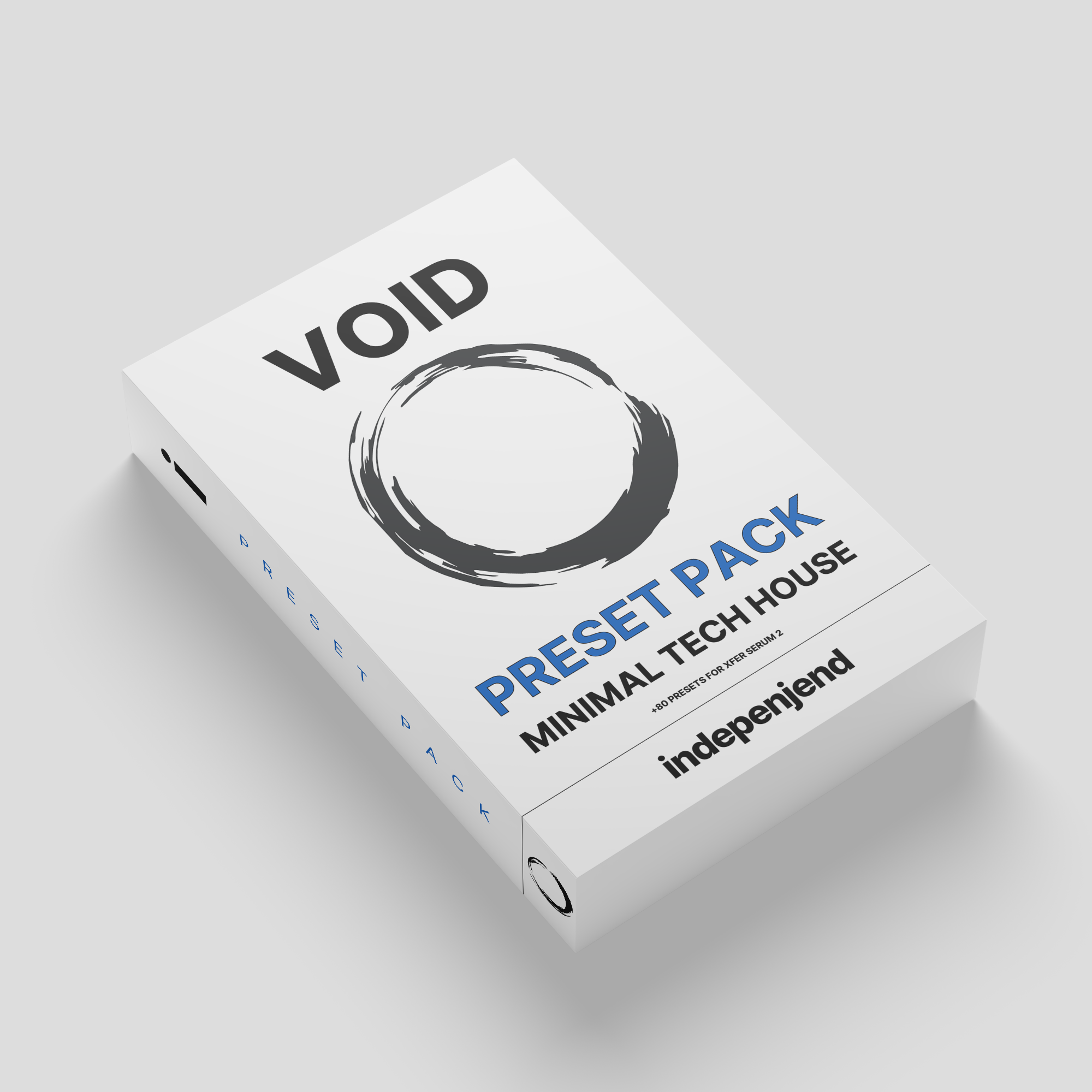 Void Preset Pack for minimal tech house on a gray background