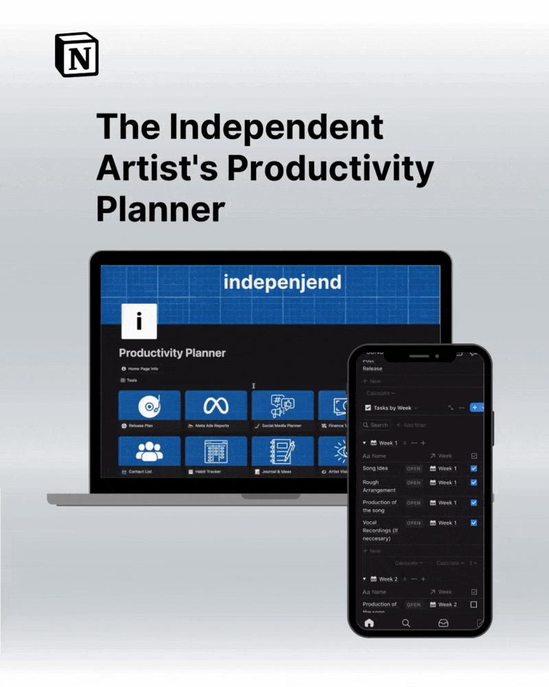 The Independent Artist's Productivity Planner